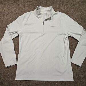 Legends Mens Quarter Zip Performance Pullover Stone Tan SWM00T025 Large